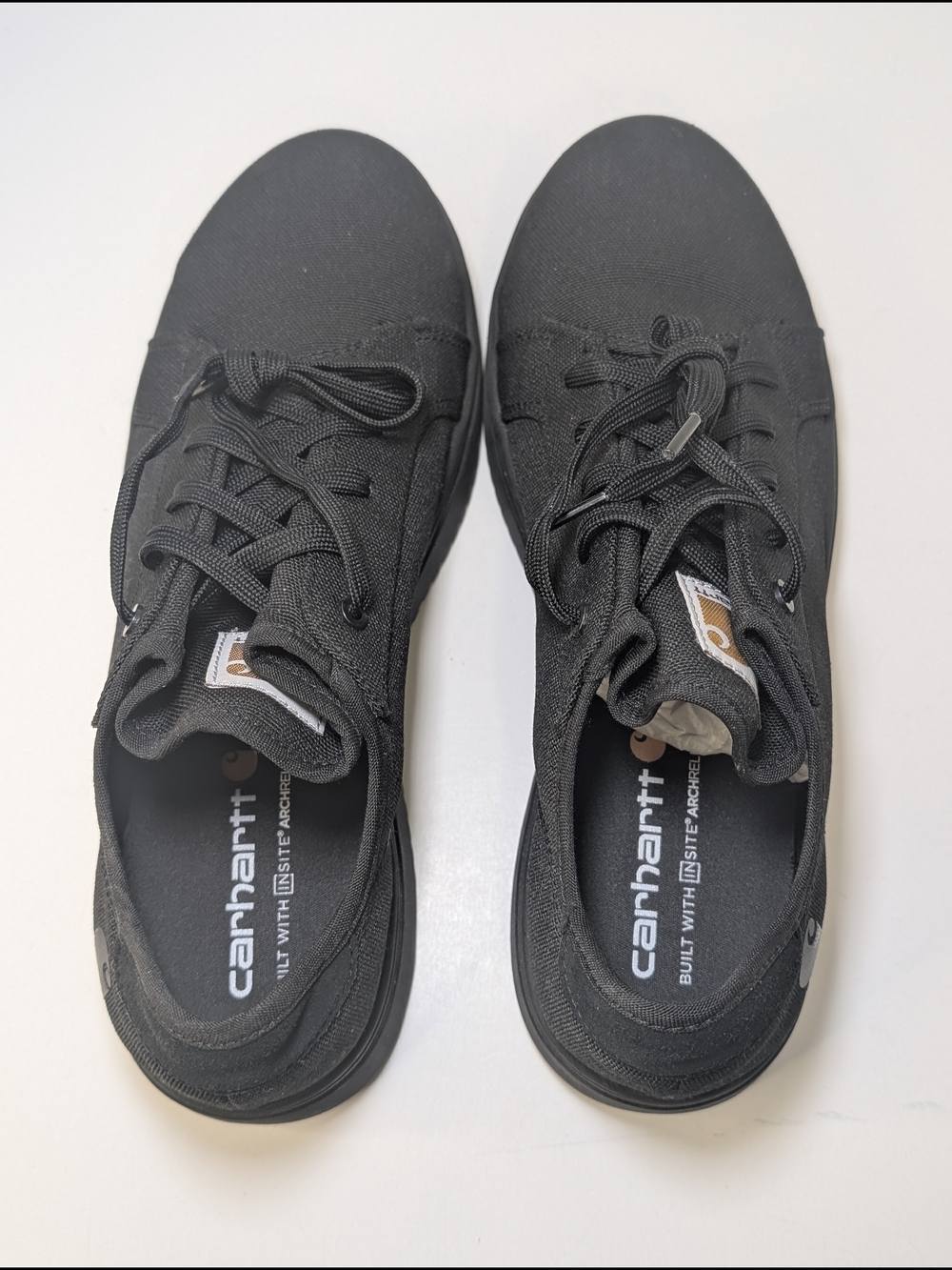 Carhartt Detroit Low Nano Toe Mens 9 Black Canvas Work Safety Sneakers - Picture 6 of 8